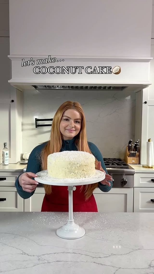 Inspired by MK’s Moist Coconut Cake Recipe :) I have only made a few cakes in my life so I am learning just like y’all! Cake—2 1/4c flour1/4c cornstarch/corn flour1 tbsp baking powder1/2tsp salt (if using salted butter, do 1/4tsp salt)1/2c unsalted butter3tbsp vegetable oil1 2/3c white sugar3 eggs1.5tsp vanilla extract1 tsp coconut extract1/2 tsp almond extract (unnecessary but I like it!)1 1/4c canned coconut milk1 cup shredded coconutPreheat oven to 325 and grease the bottom and sides of two 8in cake pans. Line the pans with parchment paper as well. (Don’t make my parchment paper mistake lol. Just line the BOTTOM of the pan with it!!!)In a separate bowl, mix flour, cornstarch, baking powder and salt. Whisk until well combined.In a large bowl or stand mixer, add in your butter, veggie oil and sugar. Cream for at least 2 minutes, until lighter in color. Add in eggs one by one, mixing between each egg.Add in vanilla, coconut extract, almond extract & a half cup of the coconut milk. Mix until well combined. After this you will no longer be using your stand mixer!Add in half of your wet ingredients to your dry mixture and fold in until just combined. Add in the remaining 3/4 cup coconut milk and fold in until just combined. Next add in the rest of the dry ingredients & fold in. Be careful to not over mix!Fold in the shredded coconut and then distribute the batter evenly into two 8in cake tins. Bake for 35 minutes or until the toothpick comes out clean. After baked, let the layers cool in the tins for about 15-20 mins and then take them out and allow to cool completely before frosting.CONTINUED IN COMMENTS🥥
