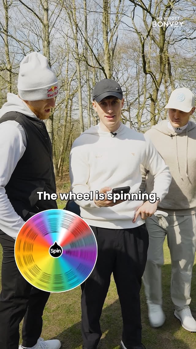 "I don't even think my rangefinder's got one yard on it!" 🤣Watch @stokesy @jasonroy20 @matthewpotts35 @worldofjcc take on the RANDOM CLUB GENERATOR CHALLENGE 🏌️‍♀️⛳️Who wouldn't look out of place at the #RyderCup2025 on this evidence? 🤔This challenge was filmed in March 2025 at @worsleypark @deltahotels Big shout out to @marriottbonvoy for hosting us 🙏🏻#GolfChallenge #RandomClubChallenge #GolfTok #MarriottBonvoy #Ad by @stokesy