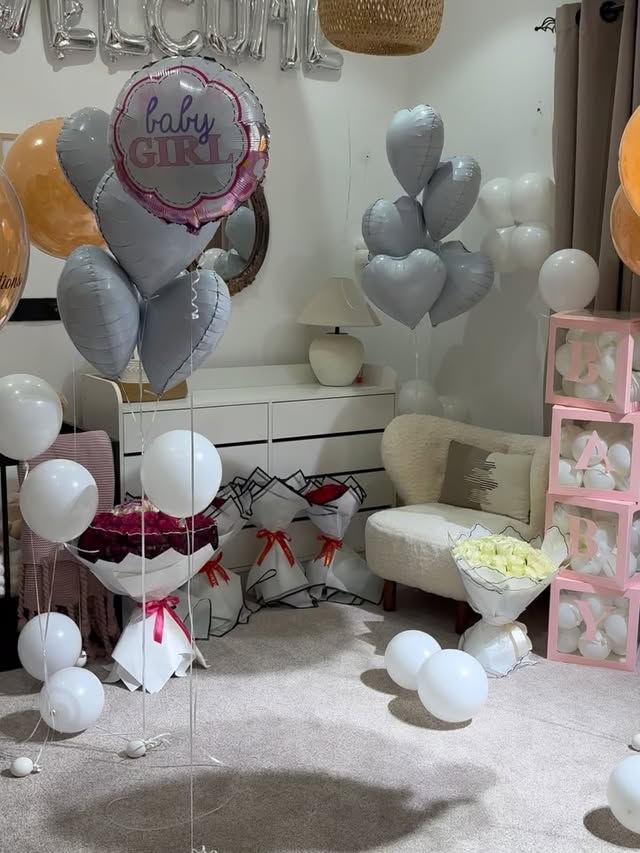First day at home with our little love. 👶🏽🏡💞🎈✨Set up @surprise_gh_ by @bintu_hajia