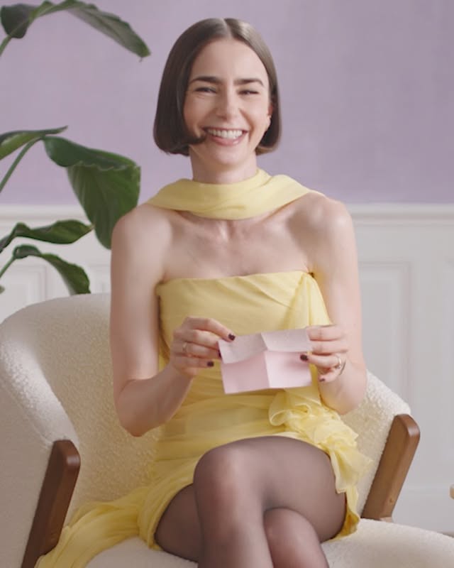 Would do anything to be pen pals with Lily Collins. by @emilyinparis