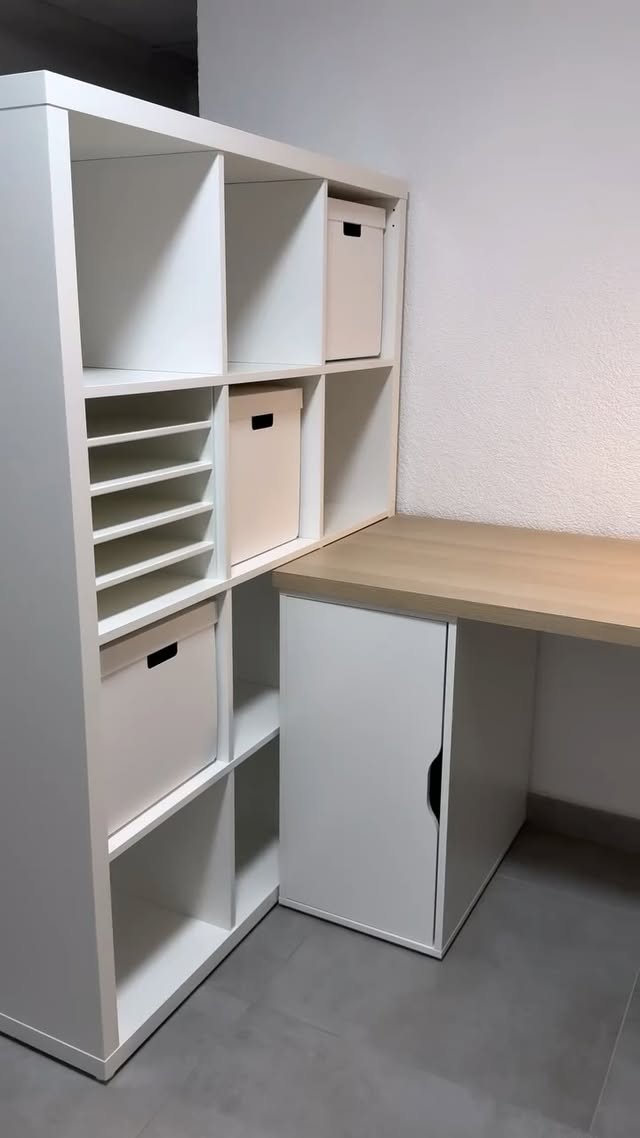 Bir proje daha bitti💪..Bodrum katın Öncesi ve Sonrası.#çalışmaodası #keşfet #viral #keller #ikea