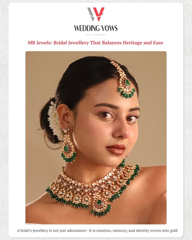 As seen on Wedding Vows ✨Heritage. Elegance. Comfort.Shop the collection #weddingvows #wedding #weddingjewelery #destinationjewellery by @mrjewels100