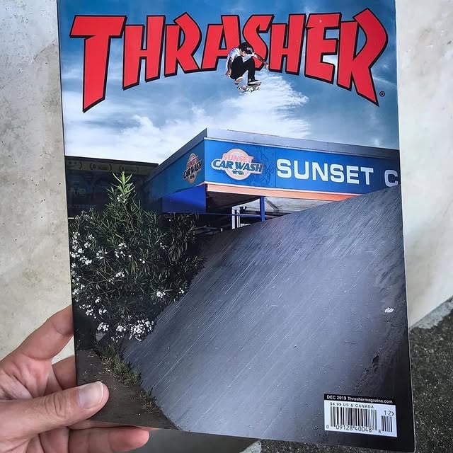 This is fucking unreal, first cover ever. Thank you all for the love 💚 Photo by the one and only @rhino @thrashermag #smoookes by @miltonmartinez