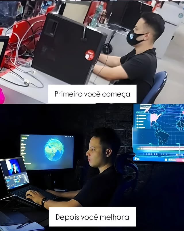 Lembro de quando falava sobre segurança da informação para uma sala com apenas duas pessoas. E também de quando palestrei sobre o mesmo tema para um galpão com mais de 300. A diferença? ⬇️Apenas o tempo e a persistência. Persistir e nao desistir de levar esse conhecimento essencial adiante. 👨‍💻Deus é bom. Vamos pra cima! Conhecimento é poder. 🦅 by @focoemsec