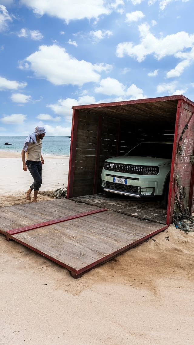Even on a desert island, life is Pandastic. 🐼⁣Grande Panda. Everyday joy, everywhere. 🎶✨ by @fiat