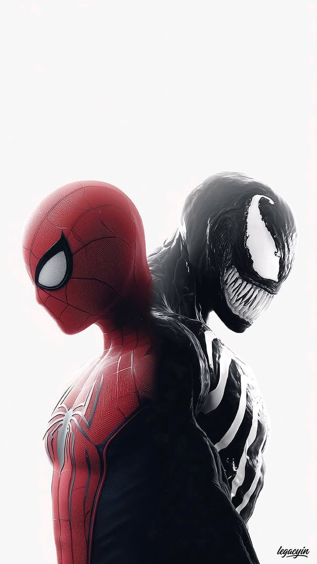 🕷️ Spider-Man 🆚 Venom 🖤✨Fan art created for showcase and entertainment purposes only. All rights belong to their respective owners.#legacyinfocus #legacyin.focus #spiderman #venom #marvel #marvelart #superhero #villain by @legacyin.focus
