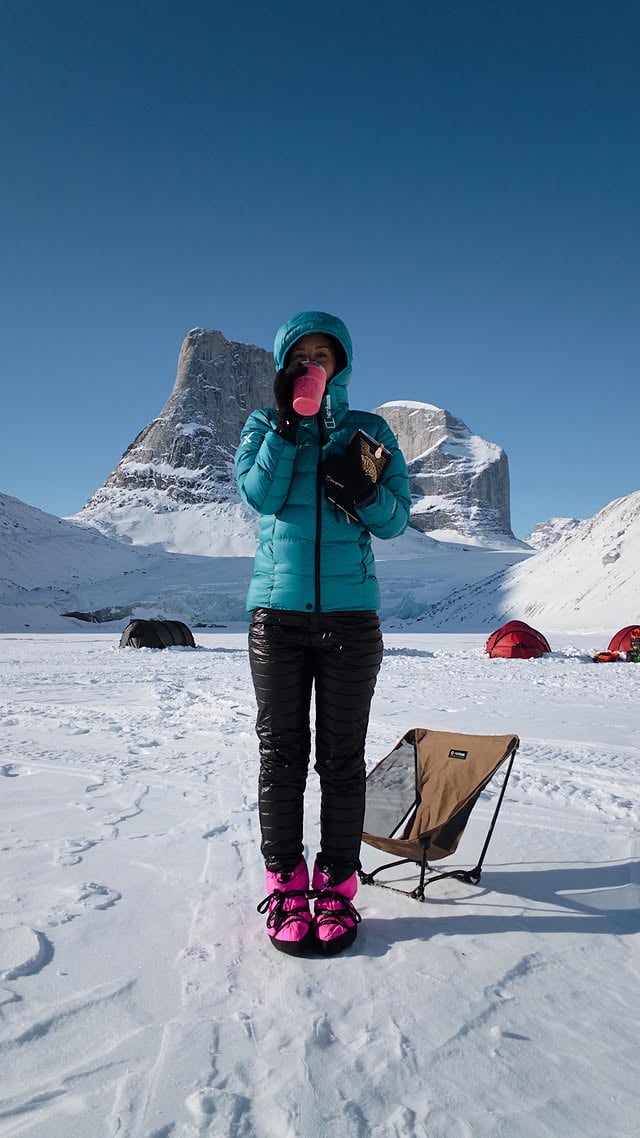 [almost] 8 years ago. I watched a film at the @banffmountainfestival about a man’s mis/adventure kite skiing across Antarctica (and climbing a remote unclimbed peak). The next morning in a coffee shop on Banff Avenue. I sat next to him, and in true Andrea fashion. Yapped his ear off. As it turns out @leo_houlding is also a fan of the yap. We exchanged information and never really thought too much of it. Until earlier this year. When out of the blue I received an email and DM in rapid succession. Asking if I would want to join a ski expedition on Baffin Island. My reply was immediate and only one word. Yes. (I then replied to that email multiple times in a manner that I was sure was either relay my excitement or scare him off but there was not option for anything in between). Thankfully. That was the enthusiasm he was on search of.And so. I am here, in the arctic circle, with quite the team of accomplished alpine athletes. Skiing and climbing and apparently having a midnight sun disco party for the next few weeks. TLDR: this one’s for the yappers. Never stop. by @andrea.ference