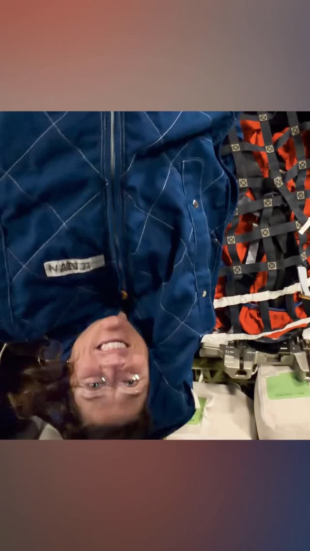 Sleep in space. It’s the best. 

I claimed an “upside down” vertical spot in the tallest part of the capsule, as the only one who fit. Why hang like a bat? For one, because it feels no different than any other direction! For the other reason, read on…

Did you know that air doesn’t naturally circulate in space? That’s because there’s no convection or other density-driven gas movement without gravity. So, space modules have well-designed ventilation to circulate carbon dioxide into the scrubbing system and provide fresh air to breathe.

The top docking hatch area of our capsule was analyzed to have not enough active ventilation to be safe to sleep in, so I had to be upside down and have my head near the floor of the main cabin. It definitely was a bit confusing when I first woke up!

I also learned that making a demo video in a cozy spaceship is a team effort!