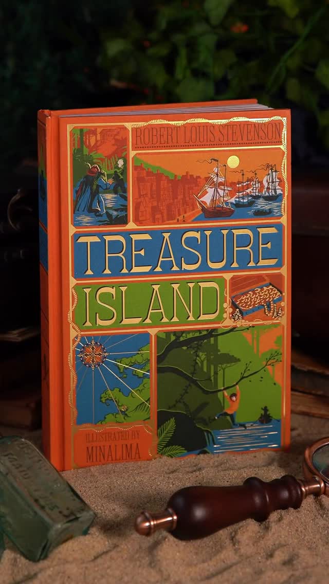 PRE-ORDER TREASURE ISLAND NOW 🏝️ Coming this September, the newest addition in our collection of illustrated and interactive books is now available for pre-order at minalima.com!⁠⁠In our deluxe edition of Treasure Island, Robert Louis Stevenson’s timeless swashbuckling tale comes to life with captivating illustrations, interactive paper-engineered elements, and enthralling design details on every page.⁠⁠Pre-order from minalima.com to receive:⁠🦜 A copy hand-signed by Miraphora Mina & Eduardo Lima⁠💰 A book print featuring a working sketch from the design process⁠🏴‍☠️ And, of course, our exclusive MinaLima bookplate!⁠⁠Reserve your copy now and get ready to set sail... ⚓️ by @minalimadesign