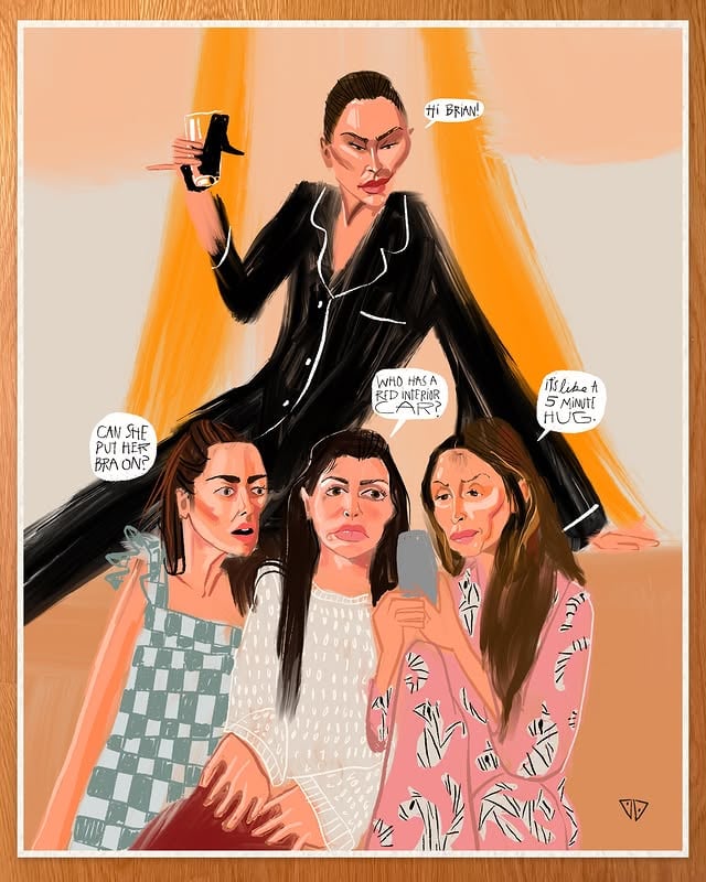 these ladies coming together to take down a cheating husband. dopamine. instant dopamine. 🚨 📺: The Real Housewives of Rhode Island by @drunkdrawn