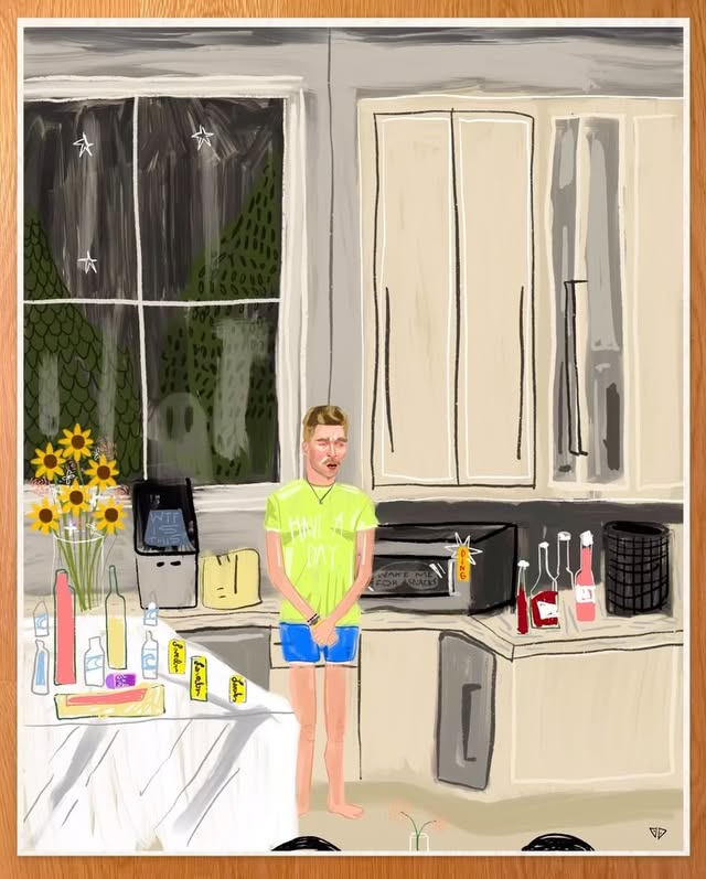 POV: your nonworking stress sty eye mask is warming up in the meecrowahvay while your friends are getting home from the clurb.📺: Summer House by @drunkdrawn