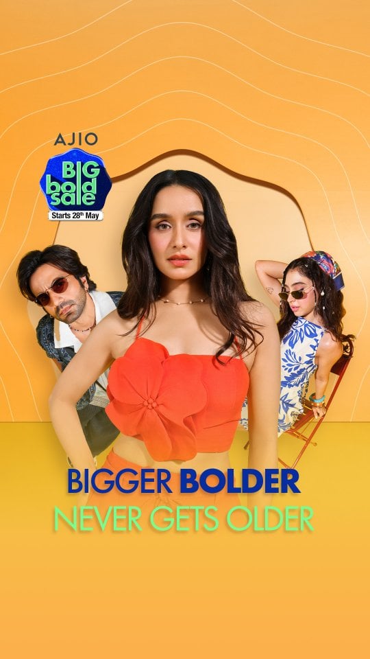 Empty bag at the airport? For Shraddha, that's not a problem. That's a PLAN. 😤👜✈️That’s called making space for greatness 😤🛍️After 28th May, Shraddha’s airport look comes with extra baggage. Literally. 🔥AJIO Big Bold Sale 2026.Bigger. Bolder. Never Gets Older.#AJIOBigBoldSale #AJIO by @shraddhakapoor