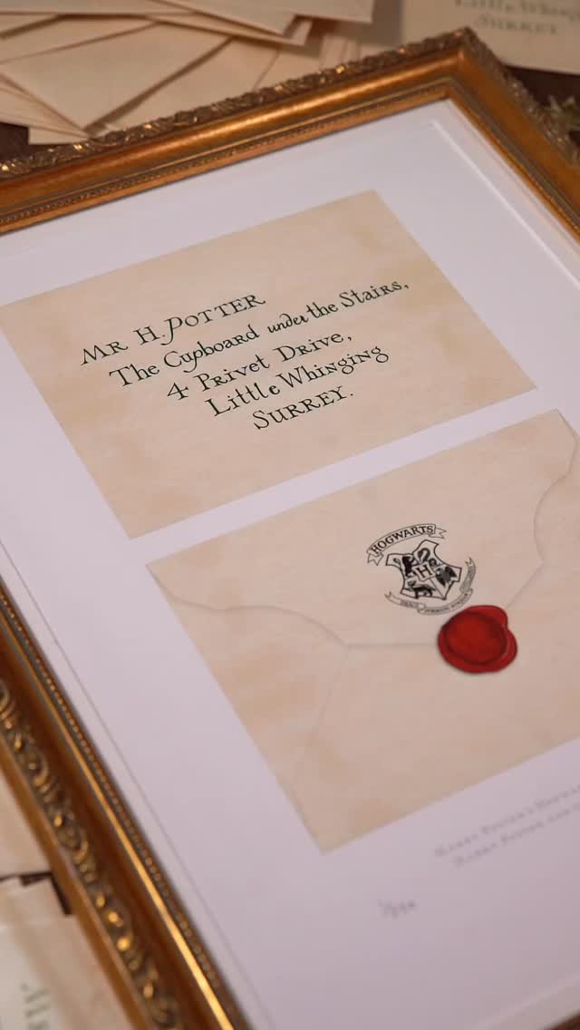Get ready to begin your studies at Hogwarts School of Witchcraft and Wizardry 🪄 ⁠⁠Our limited edition art print featuring Harry Potter's Hogwarts Acceptance Letter features the original design created by MinaLima for the film Harry Potter and the Philosopher's Stone. by @minalimadesign