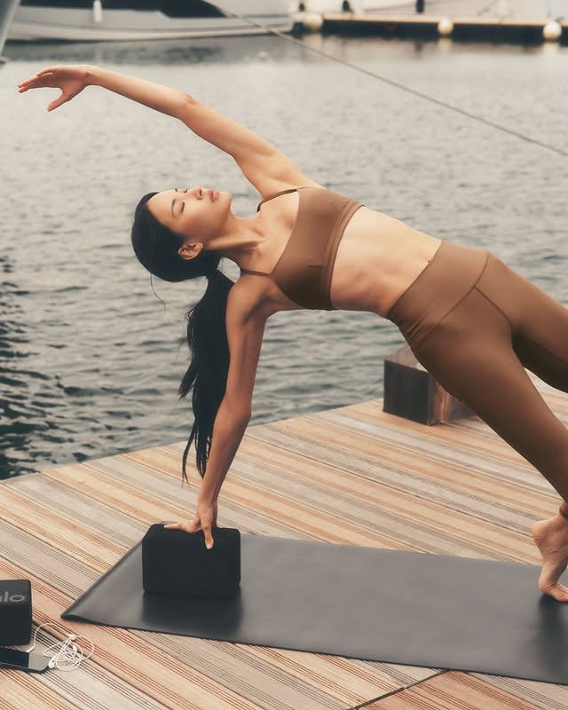 Earth tones for grounded movement. Inspired by golden warmth, mindful mornings, and the feeling of coming back to yourself. Meet Sun Kissed Brown. by @aloyoga