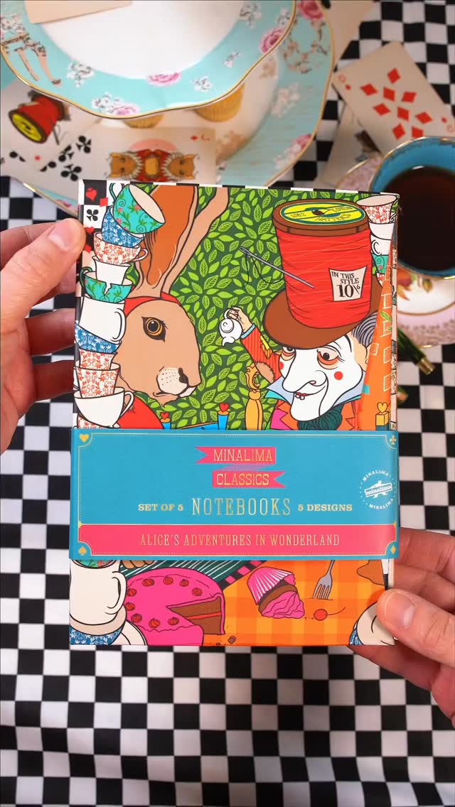 Jot down your curious observations in our notebook set featuring Alice and other beloved characters from Lewis Carroll's classic tale. 🐇✍️ by @minalimadesign