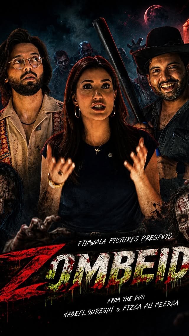 The biggest stars of Pakistan @mustafafahad26 and @mehwishhayatofficial are here with the finest and revolutionary content creator Majid 🌚🌚🌚, dealing with the Zombie outbreak Watch Pakistan’s biggest Zombie thriller “Zombeid” by the master duo Nabeel Qureshi @nabqur and Fizza Ali Meerza in cinemas now starring the heartthrob of Pakistan Fahad Mustafa and the always so beautiful Mehwish Hayat. Direction and edit by @abunasarchaudhary Apocalypse, post apocalyptic movie, zombies, undead, biters, clickers, pakistani movie, lollywood by @mustafafahad26