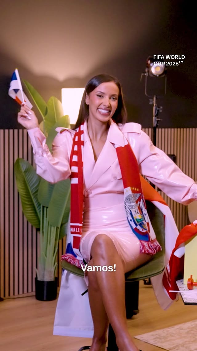 A text!📱 Maya, you've drawn Panama in ITV's World Cup sweepstake draw. Time to see if they're your type on paper. 🇵🇦⚽✨#MayaJama #FIFAWorldCup2026 by @itvxofficial
