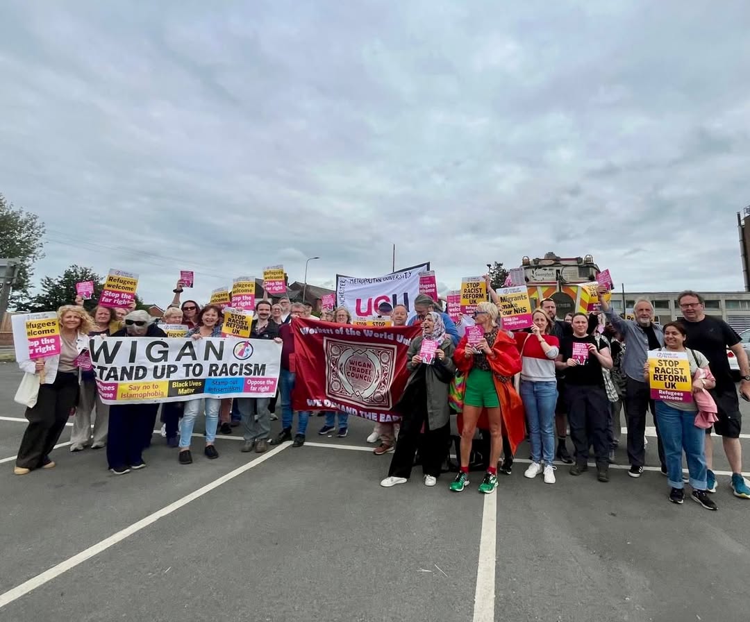 Over 60 people turned up today in Ashton in Makerfield to leaflet *Don’t Vote Reform UK*It was a fantastic group ranging from local people to students and trade unionists. After seeing coverage of our campaign on instagram, a 16yr old came out to join the local SUTR group and is leafleting the houses on his school route this week!A local activist commented, “huge thank you to everyone who turned out for the Makerfield leafleting. As someone who lives here, it meant the world to see so many people from across Greater Manchester and beyond standing with us. Events like this matter. They give people hope and the encouragement to get their vote out and stop Reform and Restore here”Together we can STOP REFORMJoin the campaign - link in bio#standuptoracism by @standuptoracismuk
