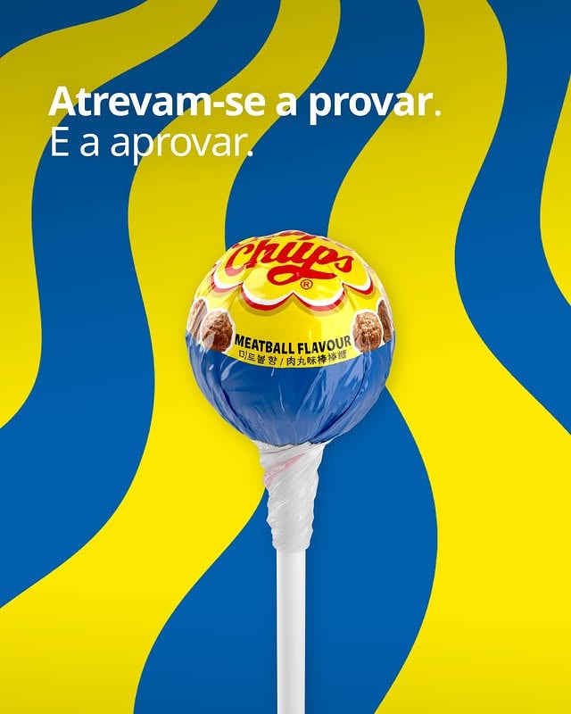 Já viram este chupa-chupa a passar no vosso feed? 👀 Então passem nos nossos restaurantes e venham prová-lo, só hoje e amanhã, entre as 10h e as 19h. Prometemos que não se vão arrepender. Só se vão surpreender. 🤤 Limitado ao stock existente. #IKEAPortugal by @ikeaportugal