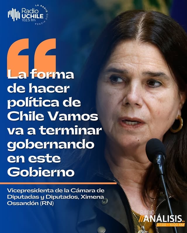 🔵En Radioanálisis, la vicepresidenta de la Cámara de Diputadas y Diputados, Ximena Ossandón (RN), analizó la primera Cuenta Pública del Presidente José Antonio Kast y los desafíos que enfrenta la megarreforma del Gobierno de cara a su segundo trámite legislativo. En primera instancia, la diputada de Renovación Nacional destacó el tono del Mandatario en su discurso frente al Congreso Nacional. “Me encantó que el Presidente tuviera un tono mucho más moderado, sin atacar a la oposición, dejando atrás el diagnóstico, que ya tanto se ha repetido”, indicó. En esa línea, la parlamentaria se refirió al segundo trámite de la megarreforma en el Senado. Ossandón planteó que las materias laborales son centrales y lo han señalado de esa forma desde su sector, por eso también han defendido la franquicia del Sence. Respecto al Fondo Común Municipal declaró que: “Desde Renovación Nacional y lo digo yo, Ximena Ossandón, que el que tiene para pagar, que pague”. “Yo te lo aseguro que la forma de hacer política de Chile Vamos va a terminar gobernando en este Gobierno, no me cabe ninguna duda. Es como cosa de ver cómo han ido tomando ciertos puestos y yo creo que el Presidente se siente cómodo, porque también fue alguna vez parte de este conglomerado”, aseveró la parlamentaria.¿Qué opinas? 💬👉La entrevista completa la encuentras en Radio.Uchile.cl by @radiouchile