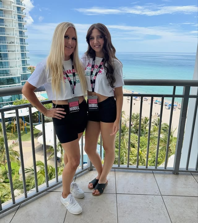 Miami vibes! ☀️🌴🌊This view is EVERYTHING 😍Few more hours until showtime! I’m so excited to be walking with this beauty! 🩷@charjeancoutureusa #beach #miamibeach #charjeancoutureusa #explorepage #fyp
