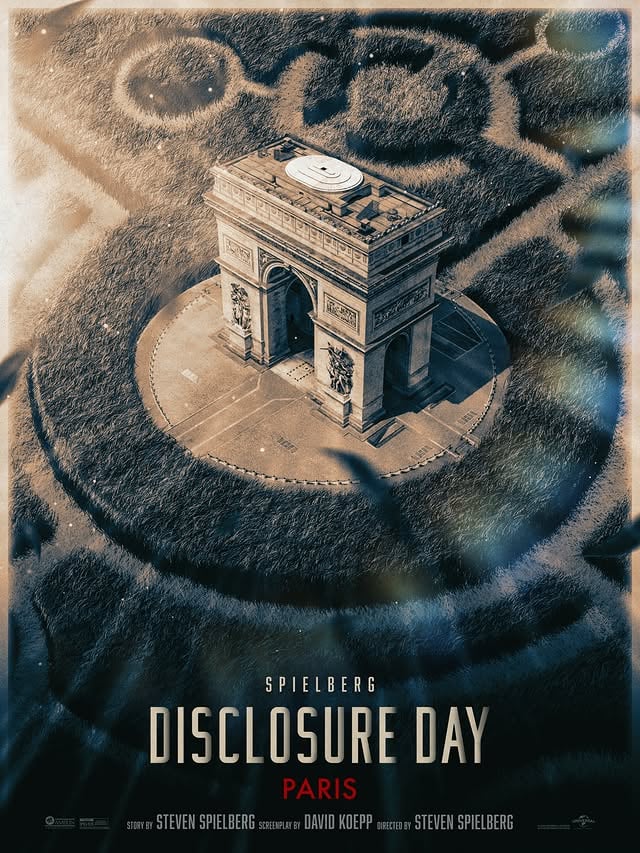 First stop to full disclosure. See you tonight, Paris. Disclosure Day only in theaters June 12. Get tickets now: link in bio.🇫🇷: Première étape avant la grande révélation. À ce soir, Paris! Disclosure Day, un film de Steven Spielberg, le 10 juin au cinéma. by @disclosureday