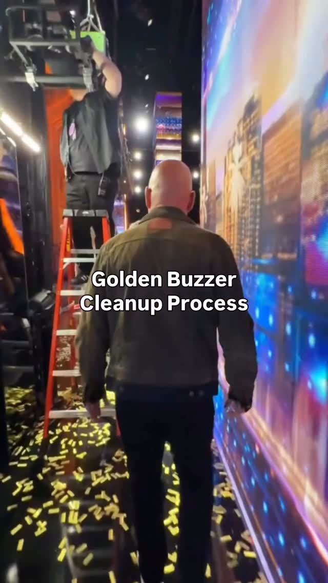 Behind every Golden Buzzer is a clean-up crew making miracles happen. ✨ by @agt