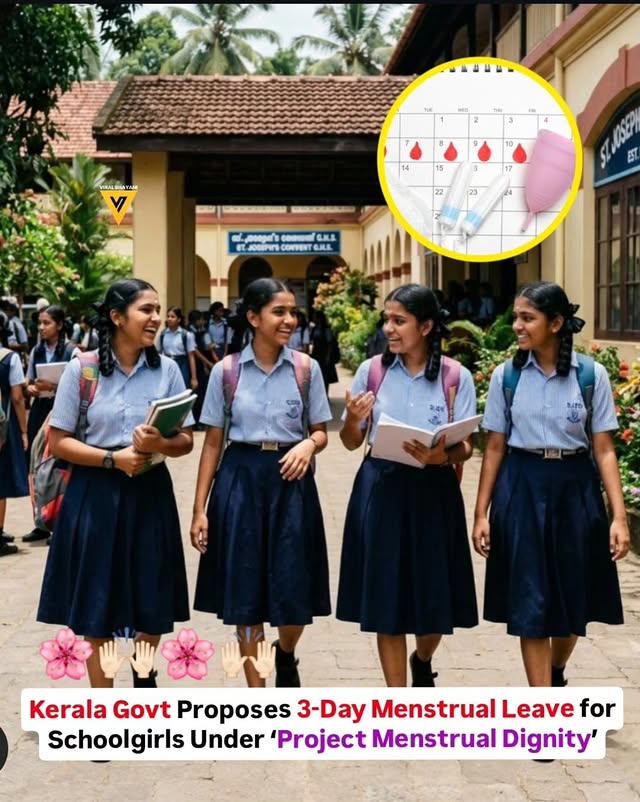 Kerala has proposed a pioneering policy granting schoolgirls up to three days of monthly menstrual leave under its new 'Project Menstrual Dignity' initiative. Announced by Governor Rajendra Arlekar during his state assembly address, this landmark move aims to foster inclusive, health-conscious learning spaces while normalizing menstrual health. 

To prevent students from falling behind academically due to their absence, the government will conduct special weekend catch-up classes to cover missed lessons. This proposal significantly expands upon Kerala's existing menstrual leave framework for university students, positioning the state as a progressive leader in supporting young girls' education and well-being.🌸🙌🏻