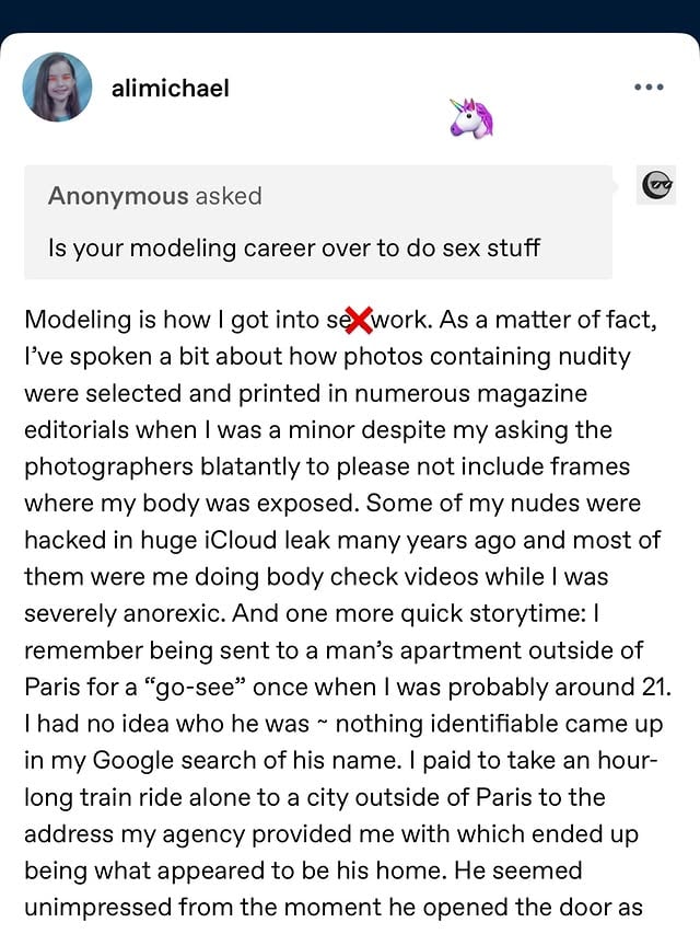 Answering questions on alimichael.tumblr.com after a ten year absence ⌛️🕛💕 by @ali_michael