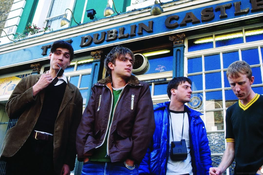 blur photographed outside the Dublin Castle in London, May 1995.