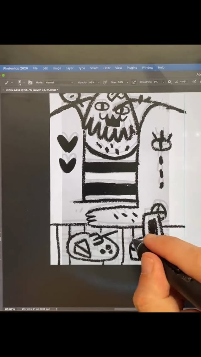 @muratkalkaman injecting his new zine with some extra-analog feel courtesy of our Chromagraph Pencil & Pastel brush pack. by @truegrittexturesupply