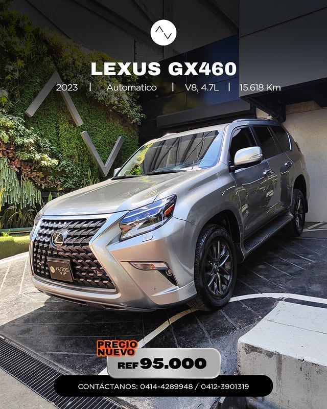 ¡Precio nuevo!➡️ Lexus GX460 2023 - REF 95.000✅ Disponible en #AutosVIPSólida, elegante y con el carácter que distingue a #Lexus.✔️ Motor V8 4.7L⚙️ Transmisión automática⛽ Gasolina🎨 Color: Plata🌎 Procedencia: Americana📲 Escríbenos por DM o WhatsApp (0414-4289948 / 0412-3901319) para más información.#ElevaTusExpectativas#AVIPLexus by @autosvip