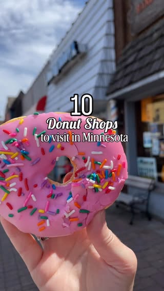 10 donut shops to visit in Minnesota! 🍩

🍩Tobies- Hinckley 
🍩 Hanisch Bakery- Red Wing 
🍩 Worlds Best Donuts - Grand Marais 
🍩 Roers Family - Alexandria
🍩 Uffda Donuts- Maple Grove 
🍩 Han’s- Anoka 
🍩 Mochi Dough- Asian Mall Eden Prairie 
🍩 Cardigan Donuts- Minneapolis 
🍩 Blue Egg Bakery - Elk River 
🍩 Tom Thumb mini donuts- State Fair 

I wish I could fit them all but let me know which ones I missed! 

💙Follow me for more Mn things to do! 

<<<<<<<<>>>>>>

#minnesota #mn #nationaldonutday