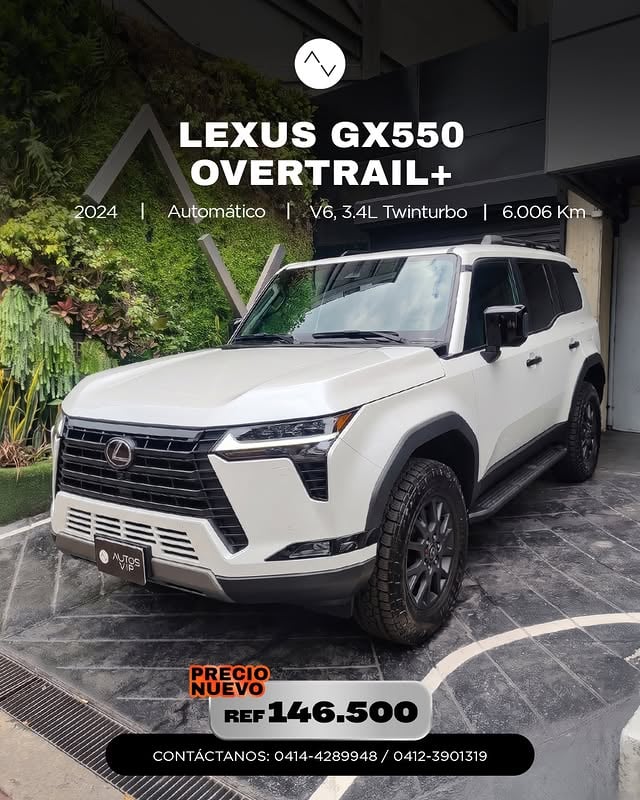 ➡️ Lexus GX550 Overtrail+ 2024 - REF 146.500✅ Disponible en #AutosVIPEsta Lexus GX550 Overtrail+ destaca por su diseño audaz y la potencia inigualable de su motor V6 TwinTurbo. Es la unidad definitiva para quienes buscan el máximo confort premium, tecnología de vanguardia y un desempeño dominante tanto en la ciudad como en los caminos más exigentes.✔️ Motor: V6 3.4L TwinTurbo ⚙️ Transmisión: Automático ⛽ Combustible: Gasolina 🎨 Color: Blanco 🌎 Procedencia: Estados Unidos📲 Escríbenos por DM o WhatsApp (0414-4289948 / 0412-3901319) para más información.#ElevaTusExpectativas#AVIPLEXUS by @autosvip