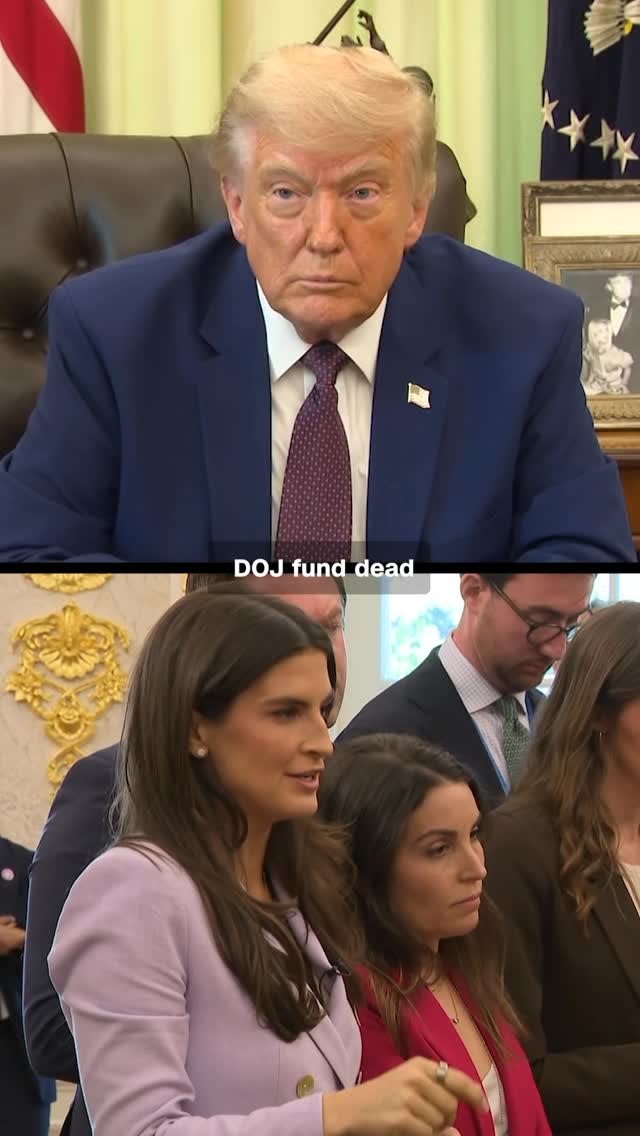 President Trump says he still loves the idea of the $1.8 billion fund for his allies and declined to tell us whether it’s permanently scrapped. by @kaitlancollins