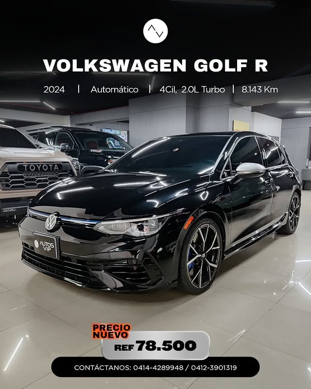¡Precio nuevo!➡️ Volkswagen Golf R 2024 - REF 78.500✅ Disponible en #AutosVIPLa combinación perfecta entre la versatilidad del día a día y la adrenalina pura de las pistas, ahora en su versión más potente y tecnológica.Este Golf R destaca por su agresiva presencia en color Negro y el desempeño brutal de su motor Turbo con 315 caballos de fuerza. Es la unidad definitiva para los entusiastas de la velocidad que buscan una aceleración impresionante, tracción integral de vanguardia y el estatus de un auténtico hot hatch de especificación americana.✔️ Motor: 2.0L Turbo 4Cil (315 Hp) ⚙️ Transmisión: Automático ⛽ Combustible: Gasolina 🎨 Color: Negro 🌎 Procedencia: Estados Unidos📲 Escríbenos por DM o WhatsApp (0414-4289948 / 0412-3901319) para más información.#ElevaTusExpectativas#AVIPVOLKSWAGEN by @autosvip