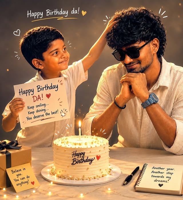 ❤️Andha chinna paiyan sirichaan... vaazhkai na ennanu theriyama.
Indha periya paiyan sirikkiran... vaazhkaila enna nadandhaalum paathukalam-nu purinjukittu.
Happy Birthday to Me. 🖤