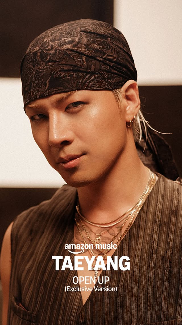 Amazon Music presents: TAEYANG - OPEN UP
Watch and listen to my exclusive @amazonmusic 

studio performance of ”OPEN UP“ on Amazon Music
