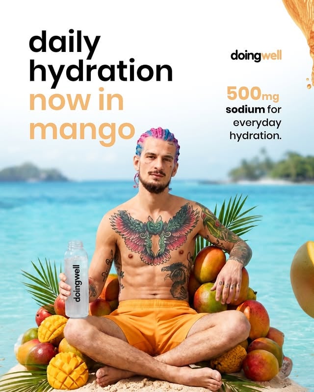 tropical vibes. people are describing our mango flavor as a blend of mango & tropical citrus flavor profile. mango daily hydration with: • 500mg sodium • 220mg potassium • 150mg magnesium • zero sugar • no steviadesigned for everyday routines, lighter training days, travel, recovery, and long workdays.same clean electrolyte formula. now in mango.built for daily use. by @sugasean