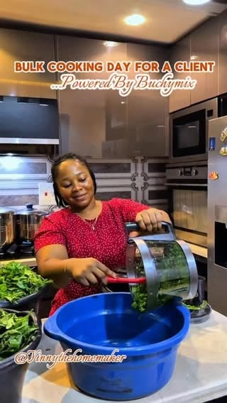 Bulk Cooking for a Client: Nigerian Soups & Peppersoup Prep
On today’s menu:
• Fish pepper soup
• Vegetable soup
• Ofe Akwu

One thing about bulk cooking is that the right appliances make all the difference. From blending to food prep, my kitchen workload became so much easier with my @buchymix food processors and blender because if you know Nigerian cooking, then you know prep work alone can humble somebody.

#Yinnythehomemaker #bulkcooking #nigerianfood #foodbusiness #nigerian