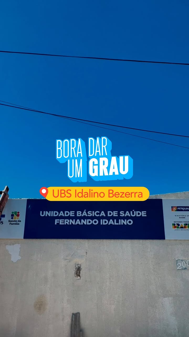 Chegamos ao Idalino Bezerra pra dar um grau no posto de saúde do bairro! 🏥✨

Mas a melhor notícia vem agora: vamos construir uma UBS novinha, com mais estrutura, conforto e ainda mais qualidade no atendimento.

Enquanto cuidamos do presente, também estamos construindo o futuro da saúde de Petrolina. 🙌