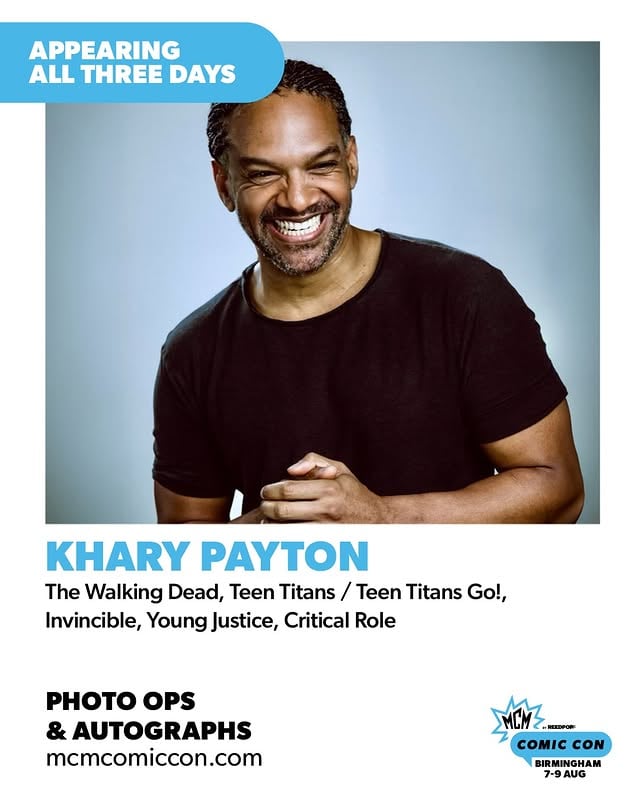 Calling all The Walking Dead fans 👀Khary Payton is heading to MCM Birmingham! Meet him all three days for autographs and photo ops. More info on guest schedules coming soon!By MCM tickets (link in bio 🔗) by @mcmcomiccon