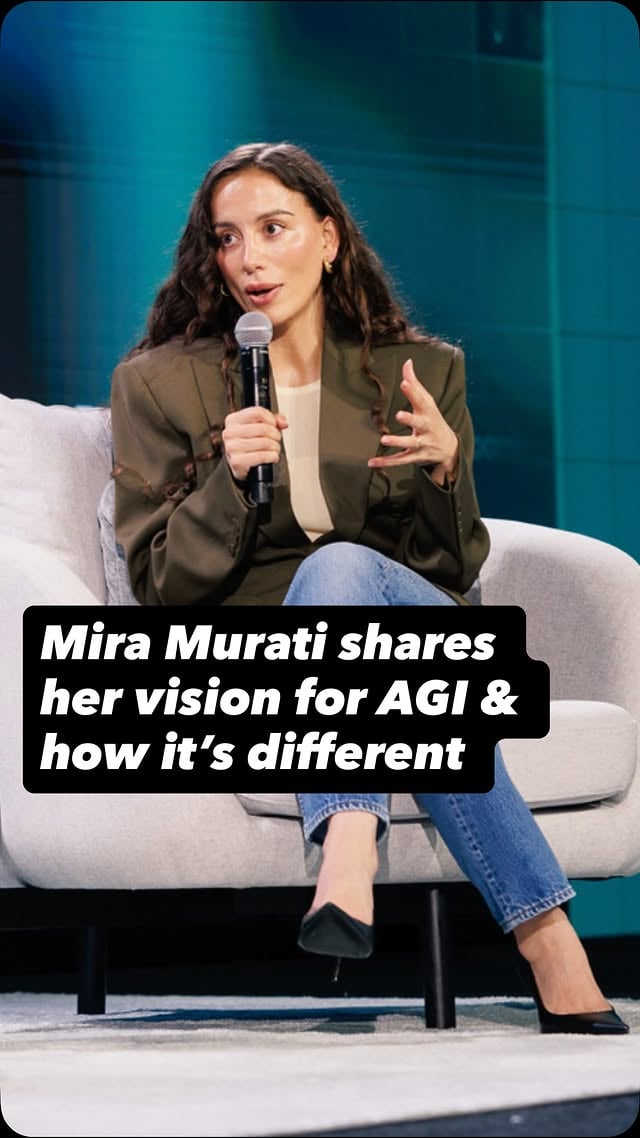 In her first wide-ranging interview since leaving OpenAI, Mira Murati shared more than ever before about what she’s building at her AGI startup, Thinking Machines Lab.The former OpenAI CTO laid out her vision for a future where humans and AI work together more closely — “like a tandem bike” — and where people aren’t pushed out of the loop as machines become more capable. by @emilychangtv