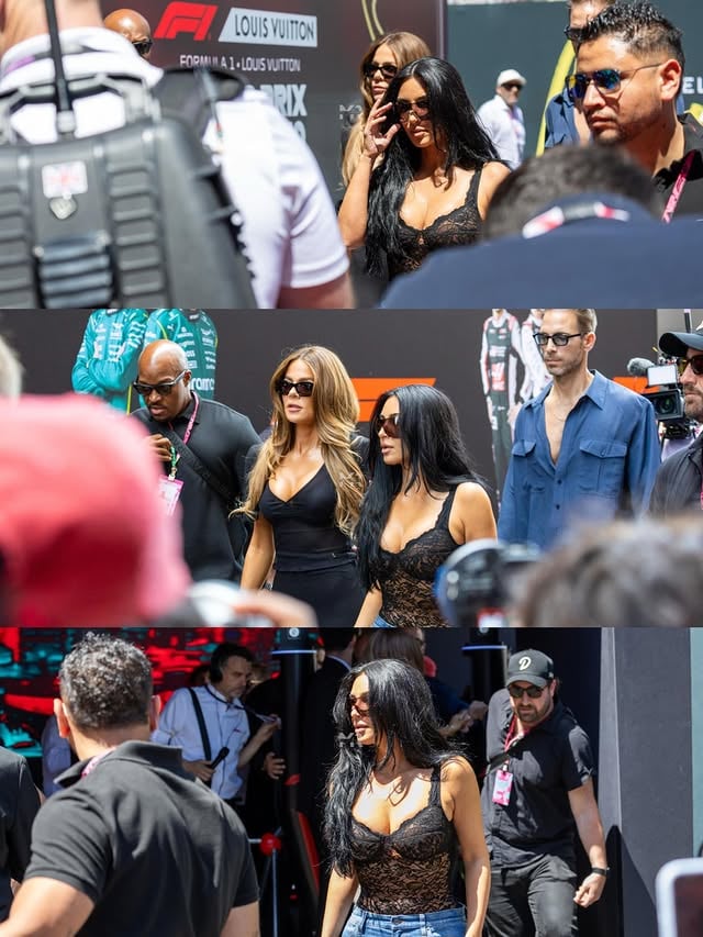 Khloe  Kardashian and Kim Kardashian in the paddock this Saturday! 

🇧🇷 Veio aí!!! As irmãs Kardashian chegaram juntas nesse sábado no paddock para acompanhar o TL3 e a qualificação. A Kim está atualmente namorando o piloto da Ferrari Lewis Hamilton!