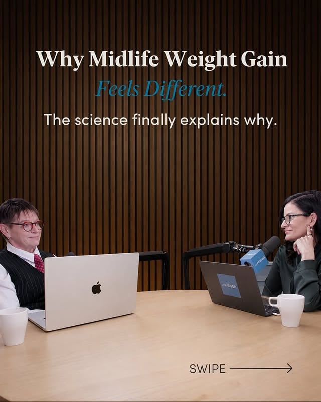 Still eating the same. Still exercising. Still gaining weight?
You're not crazy. And you're not failing.

In this episode of unPAUSED, I sat down with Dr. Michelle Gordon (@doctormichellegordon) to break down the real science behind midlife weight gain, insulin resistance, food noise, GLP-1s, and why "eat less, move more" isn't the full story for women in perimenopause and menopause.

✨Comment POD and I'll send you the full episode.

#womenshealth #metabolichealth #hormonehealth #menopause #perimenopause