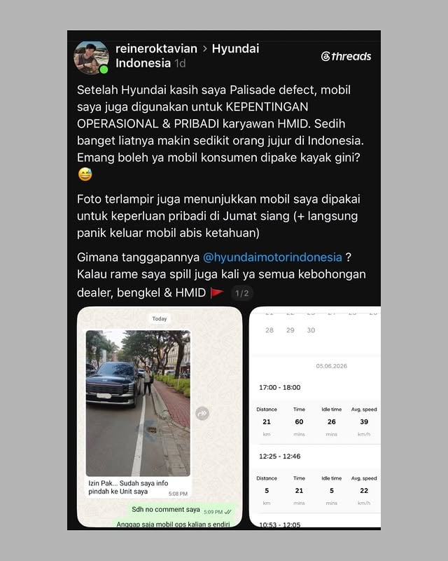 ngawurrr malah dipake jalan jalan sampe 130km/h 🥲

ini yang pake lupa atau gimana ya kalo mobilnya bisa di lacak lewat apps?

semoga cepet selesai masalahnya