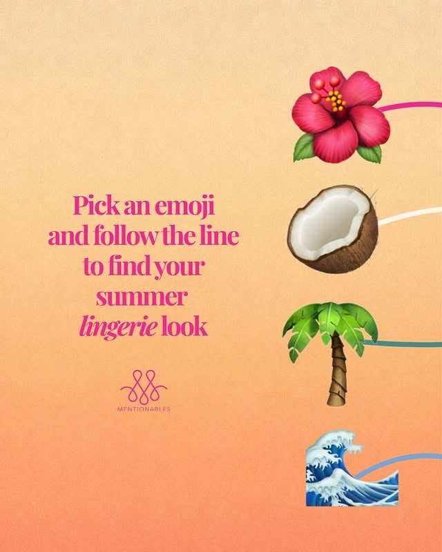 Comment the emoji you chose!👇🌺🥥🌴🌊 by @mentionables