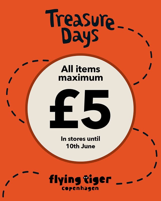 Only a few days remaining! Head to your local store where all items are maximum £5/€5 until 10th June! What treasures will you find? 🧡 by @flyingtiger