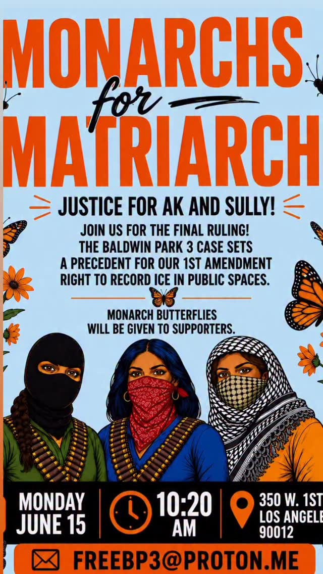 Monarch & matriarch June 15th @ice_out_ofla has been fighting for the people in Los Angeles with no voice!! pull up & support #new #reel by @ice_out_ofla
