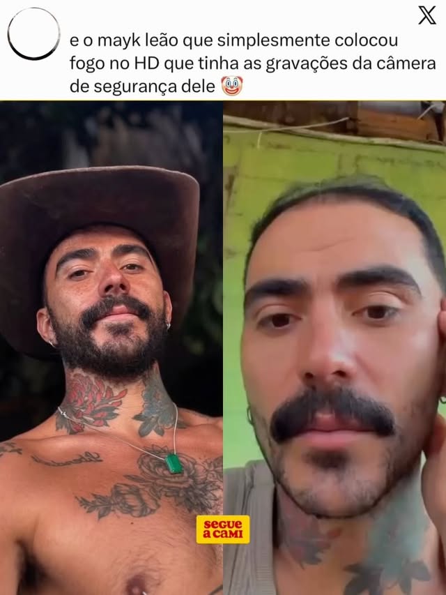 Gente do céu! Após Mayk Leão afirmar que alguém teria invadido seu sítio para supostamente m@t@o uma de suas cabras, o influenciador mostrou que queimou o HD com as imagens das câmeras de segurança após relatar que estaria recebendo ame@ças: “Chega de tanto problema, eu vou queimar essa merd@. Ninguém nunca mais vai ver nada disso aqui. Chega de ame@ça, vocês tavam vindo na minha casa por causa disso”.

Mayk também publicou um print de uma suposta ame@ça, mas internautas apontaram que a mensagem pareceria ter sido enviada por ele mesmo, já que a cor da conversa no WhatsApp seria a mesma usada para mensagens enviadas pelo próprio usuário.

Além disso, um outro internauta resgatou um vídeo publicado por Mayk em janeiro deste ano, no qual ele mostrava que a cabra, que ele alega ter sido supostamente mort@, estava doente e em tratamento por conta de uma infecção grave na glândula mamária.

(Imagem/Reprodução: Redes Sociais)